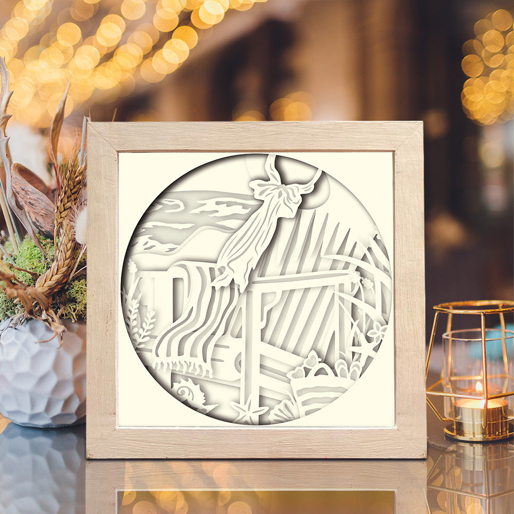 Beach Chair – 3D Shadow Box SVG File for Cricut & Silhouette