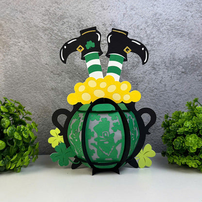 Lucky Cauldron - 3D St. Patrick's Day Paper Cut Lantern File  - Cricut File  - VEKTOR KRAFT