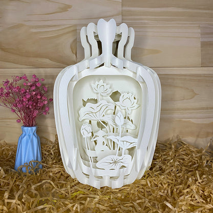 Lotus – 3D Pop-Up Card SVG File for Cricut & Silhouette