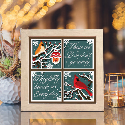 Cardinals Outside Window – 3D Shadow Box SVG File for Cricut & Silhouette