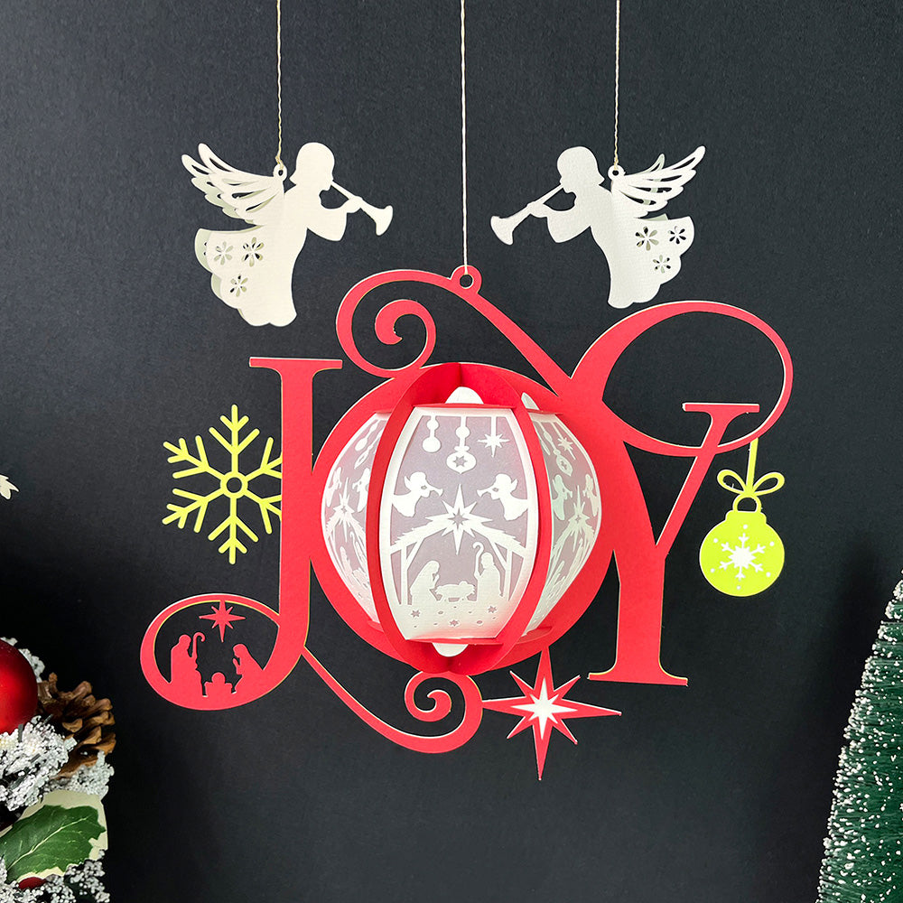 JOY - 3D Christmas Lantern File - Cricut File  - VEKTOR KRAFT