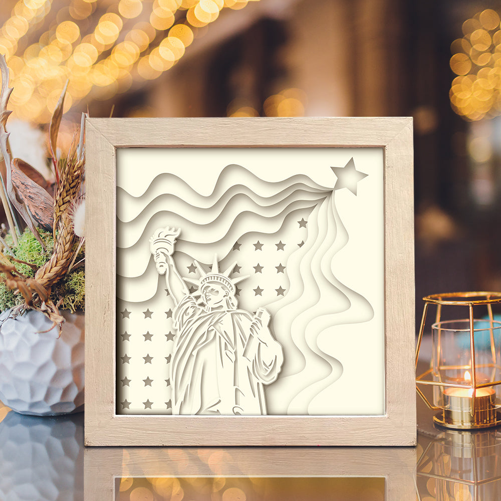 Statue of Liberty 2 – 3D Shadow Box SVG File for Cricut & Silhouette