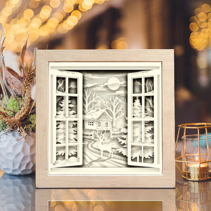 Christmas In The Forest 3 – 3D Shadow Box SVG File for Cricut & Silhouette