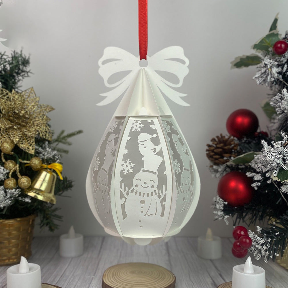 Snowman – 3D Lantern SVG File for Cricut & Silhouette