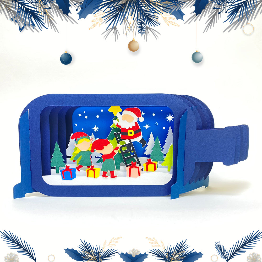 Merry Christmas 3 – 3D Pop-Up Card SVG File for Cricut & Silhouette