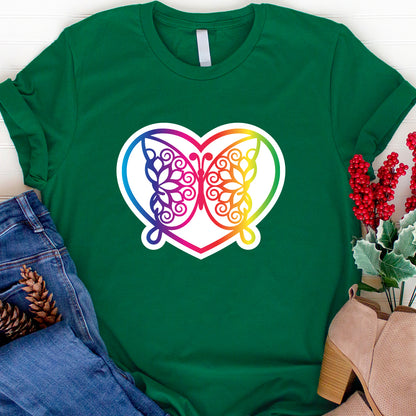 Heart Butterfly Spectrum Stickers - Cricut File - VEKTOR KRAFT
