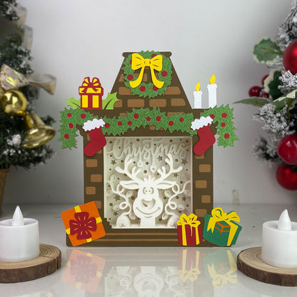 Christmas Reindeer – 3D Box SVG File for Cricut & Silhouette
