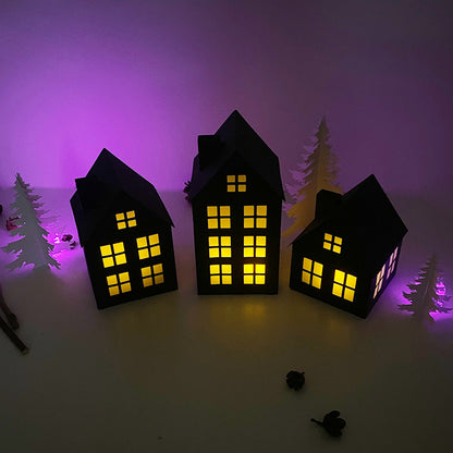 House Christmas – 3D Lantern SVG File for Cricut & Silhouette