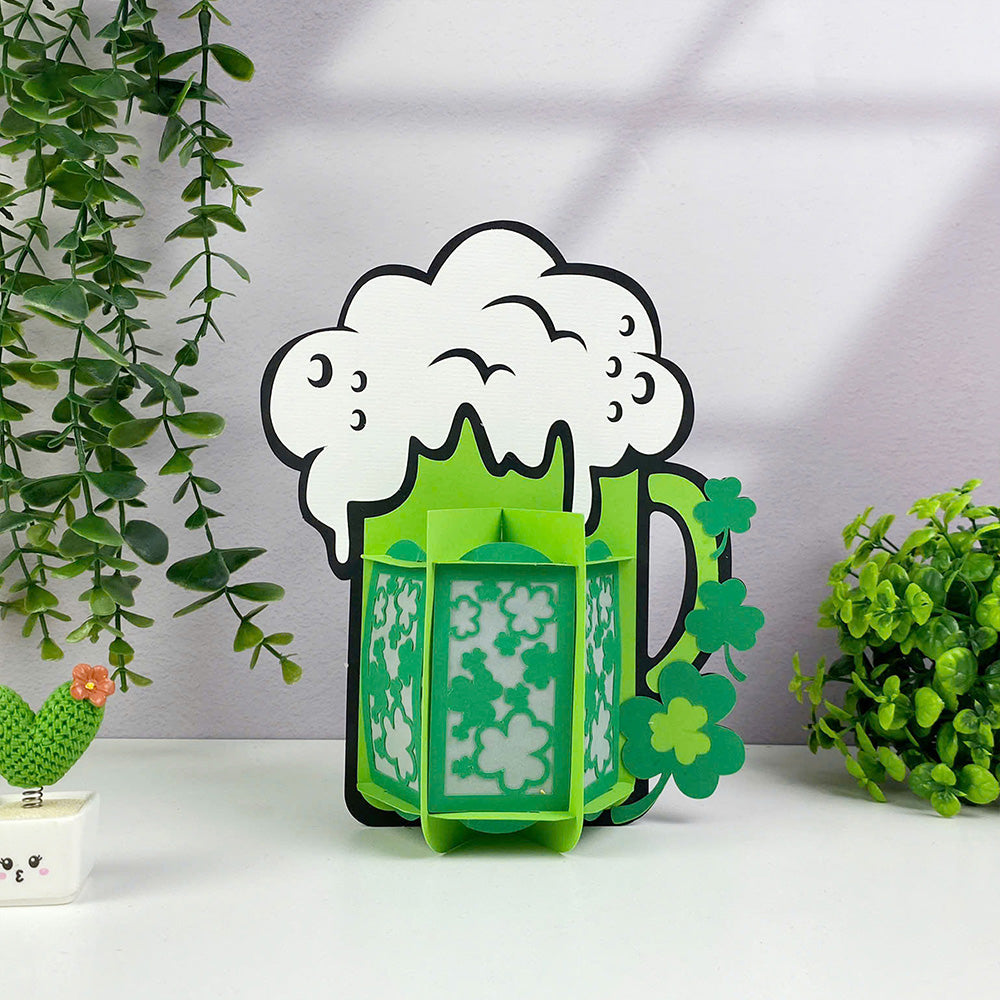 Lucky Beer - 3D St. Patrick's Day Paper Cut Lantern File  - Cricut File  - VEKTOR KRAFT