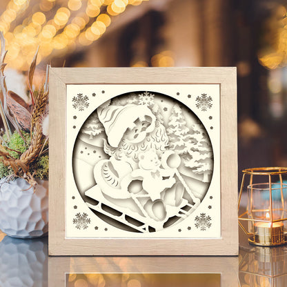Santa Claus 6 – 3D Shadow Box SVG File for Cricut & Silhouette