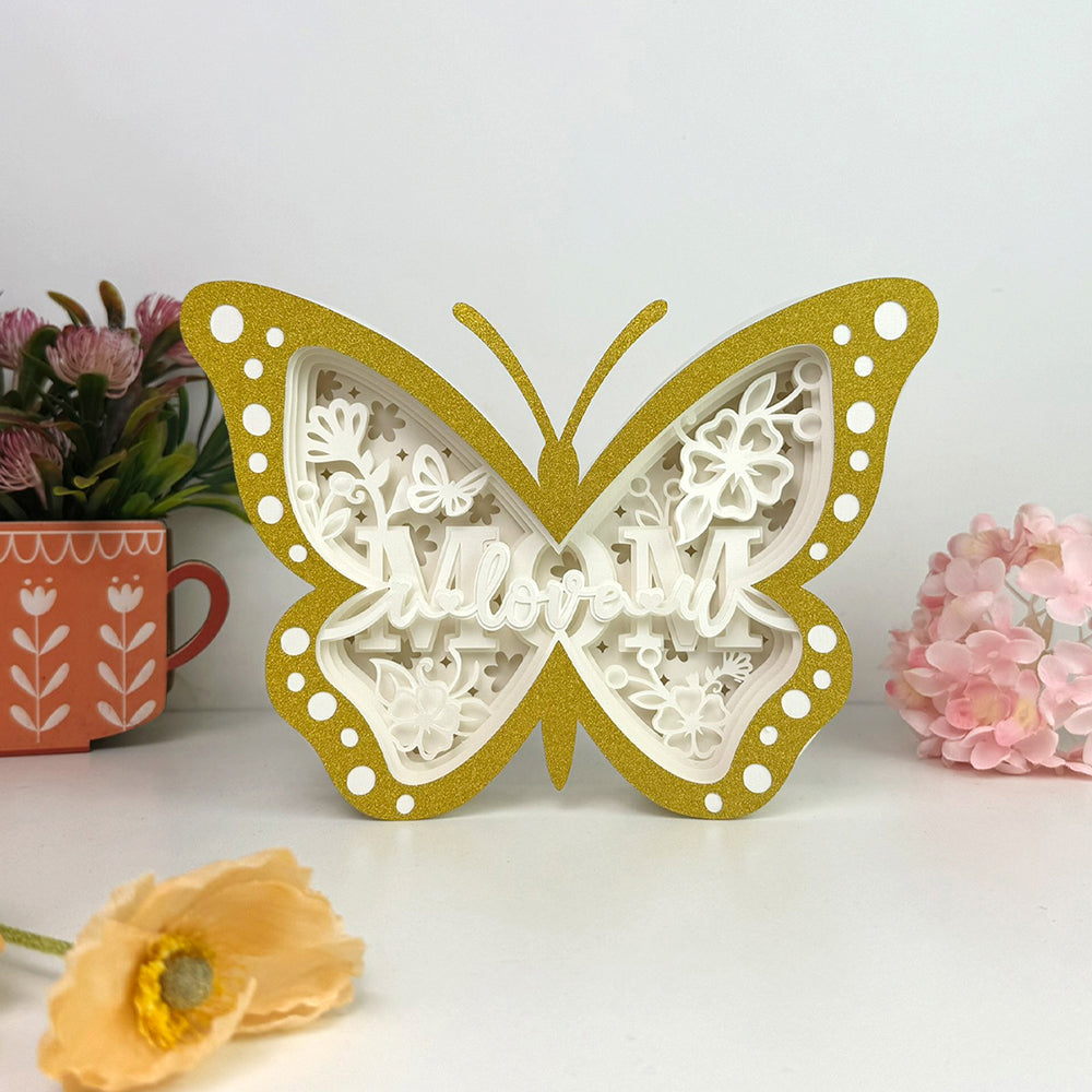 I Love You Mom – 3D Butterfly Box File - Cricut File - VEKTOR KRAFT