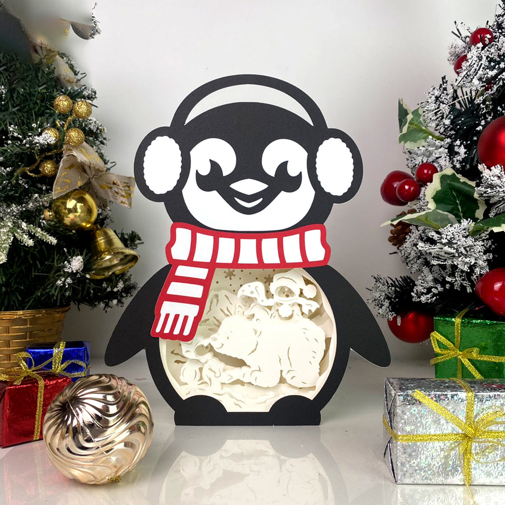 Penguin 2 – 3D Box SVG File for Cricut & Silhouette