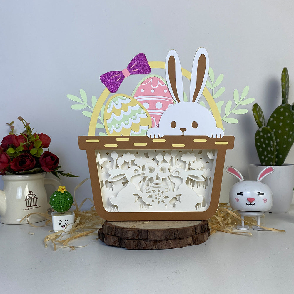 Bunny Eggs – 3D Easter Basket Box 2 File - Cricut File - VEKTOR KRAFT