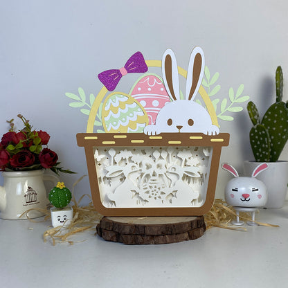 Bunny Eggs – 3D Easter Basket Box 2 File - Cricut File - VEKTOR KRAFT