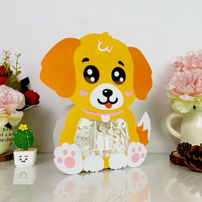 Dog And Mistress – 3D Box SVG File for Cricut & Silhouette