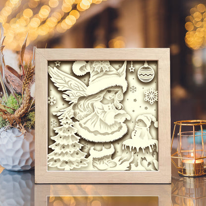 Christmas Angel – 3D Shadow Box SVG File for Cricut & Silhouette
