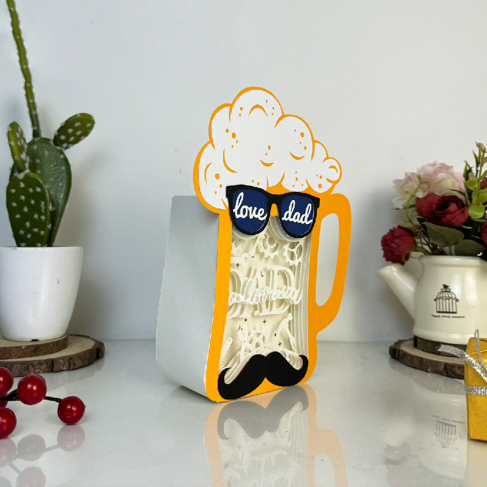 I Love You Dad – 3D Beer Box File - Cricut File - VEKTOR KRAFT