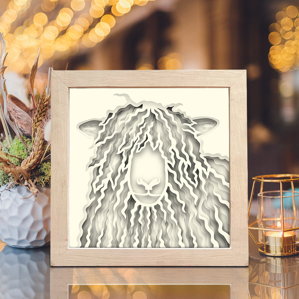 Colorful Sheep – 3D Shadow Box SVG File for Cricut & Silhouette