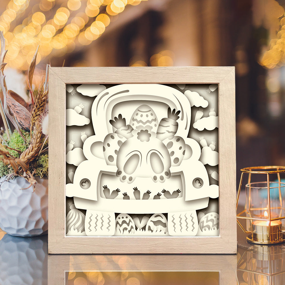 Gnome And Easter Eggs – 3D Shadow Box SVG File for Cricut & Silhouette
