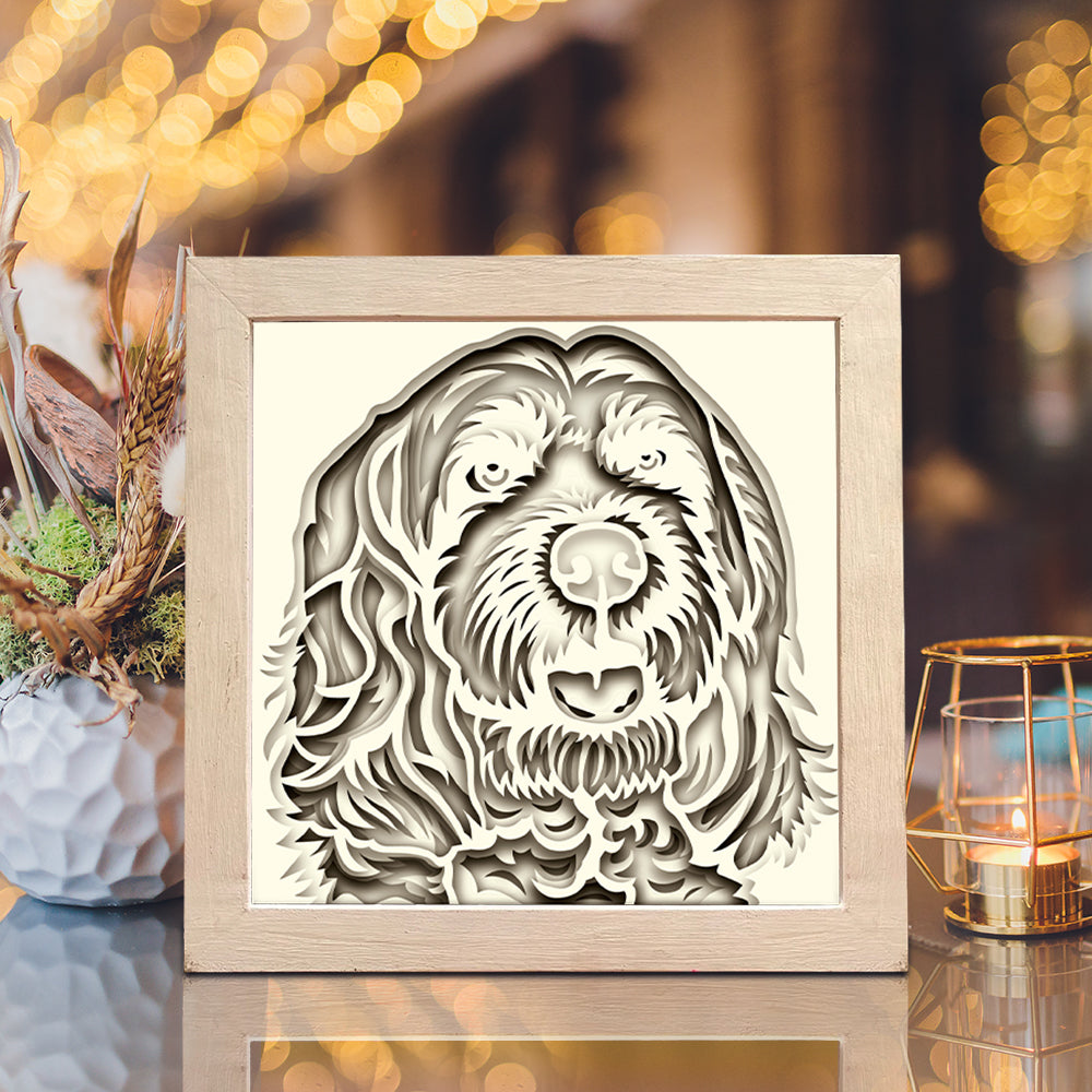 Colorful Cockapoo – 3D Shadow Box SVG File for Cricut & Silhouette