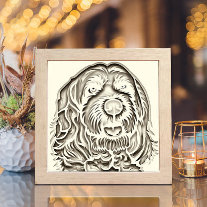 Colorful Cockapoo – 3D Shadow Box SVG File for Cricut & Silhouette