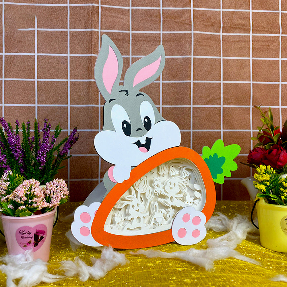 Bunny Easter  – 3D Carrot Box 3 File - Cricut File - VEKTOR KRAFT