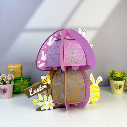 Mushroom Easter - 3D Easter Lantern File  - Cricut File  - VEKTOR KRAFT