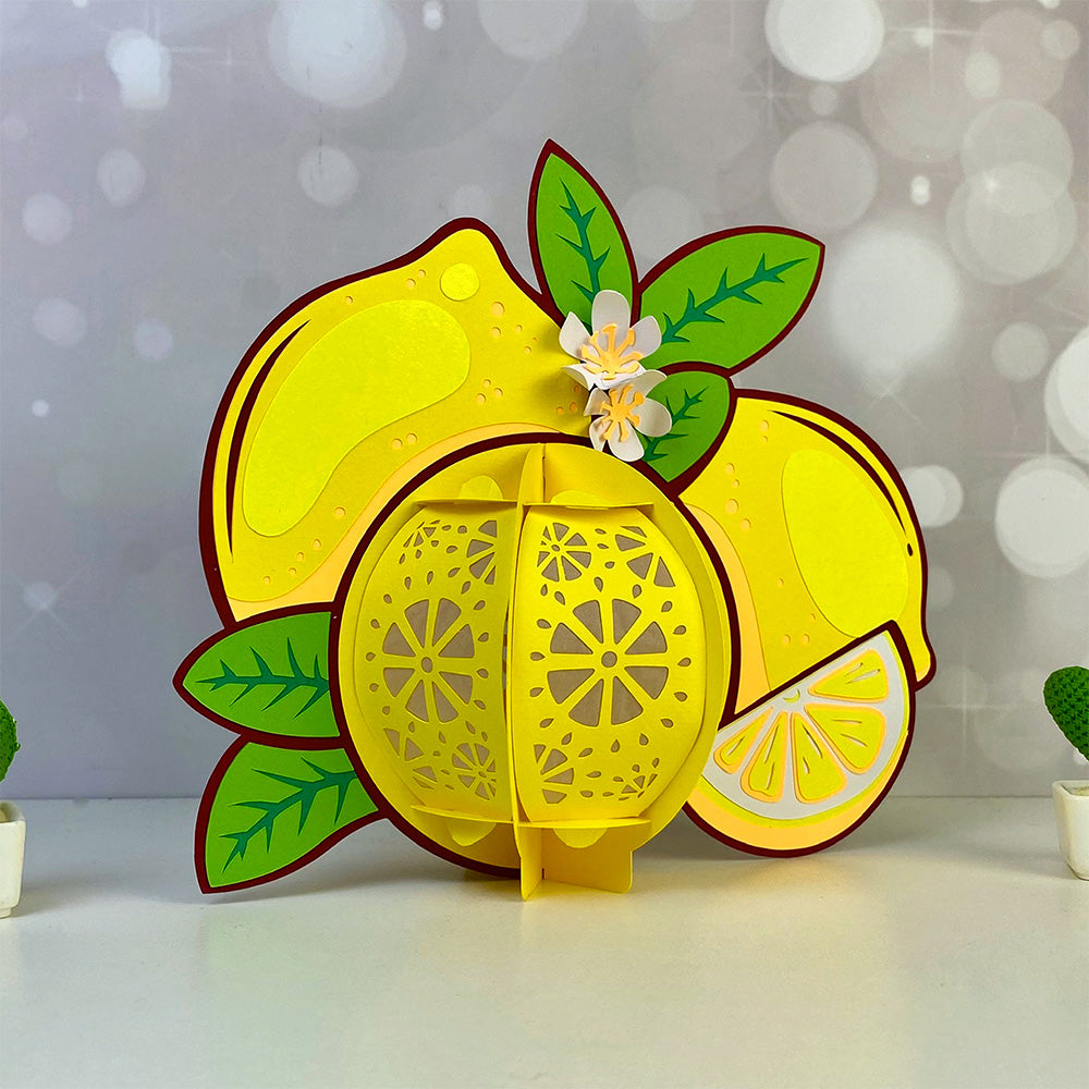Lemon - 3D Paper Cut Lantern File  - Cricut File  - VEKTOR KRAFT