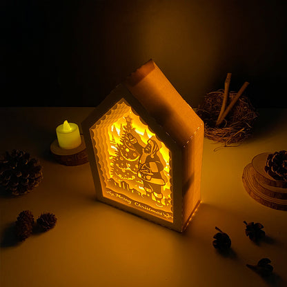 Merry Christmas 3 – 3D Box SVG File for Cricut & Silhouette