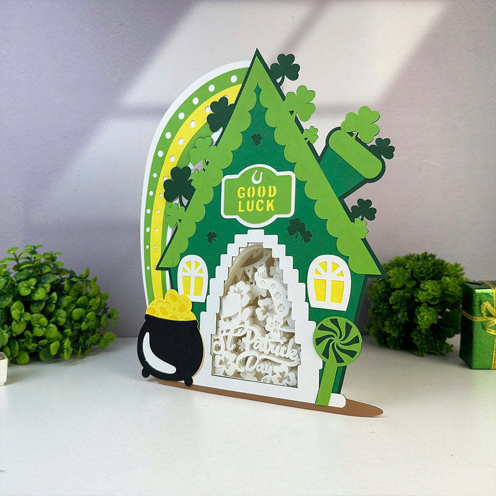 St.Patrick's Day 3 – 3D House Box 3 File - Cricut File - VEKTOR KRAFT