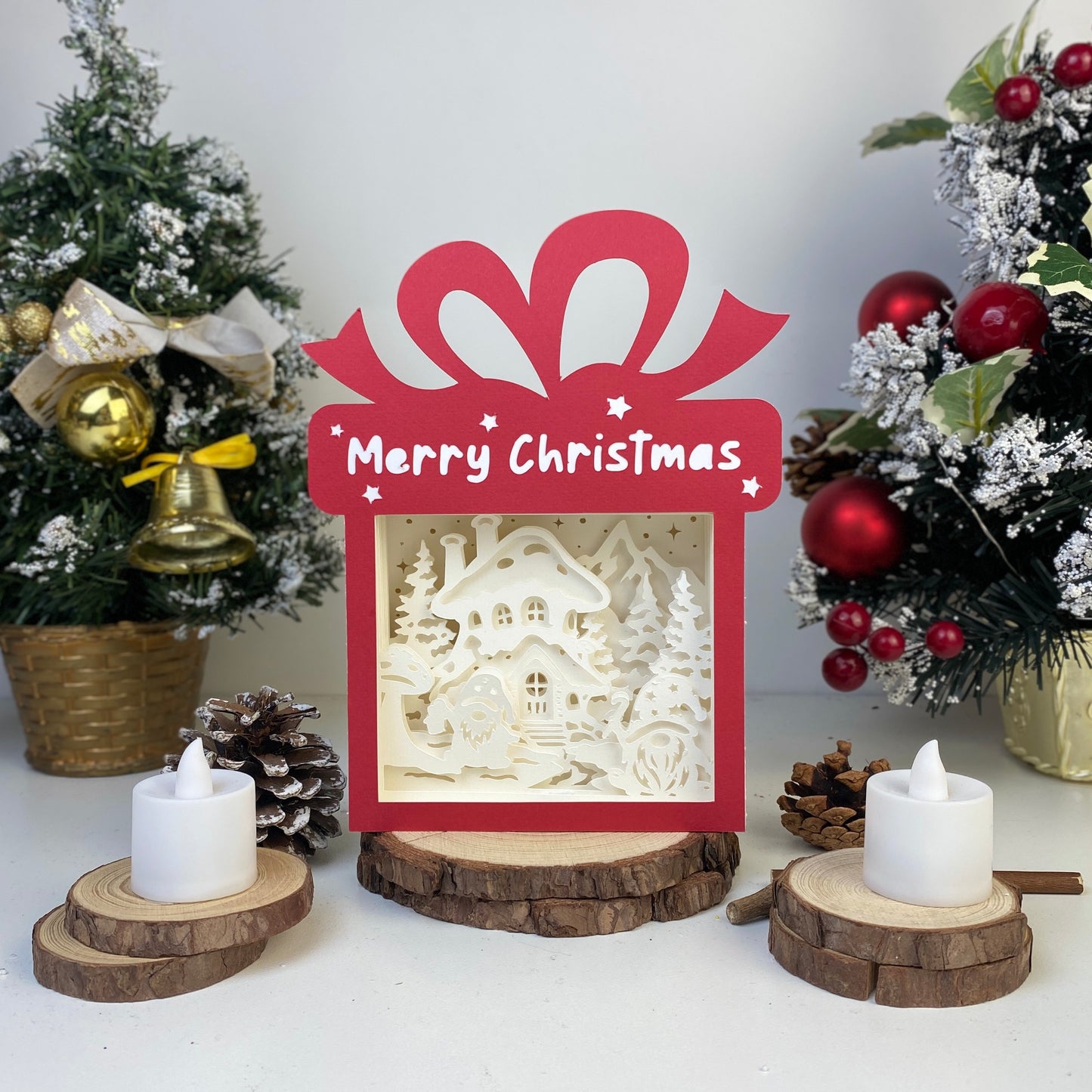 Christmas Gnome 4 – 3D Box SVG File for Cricut & Silhouette