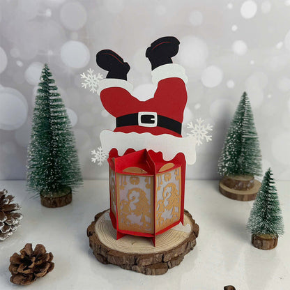 Santa Chimney - 3D Christmas Lantern File - Cricut File  - VEKTOR KRAFT