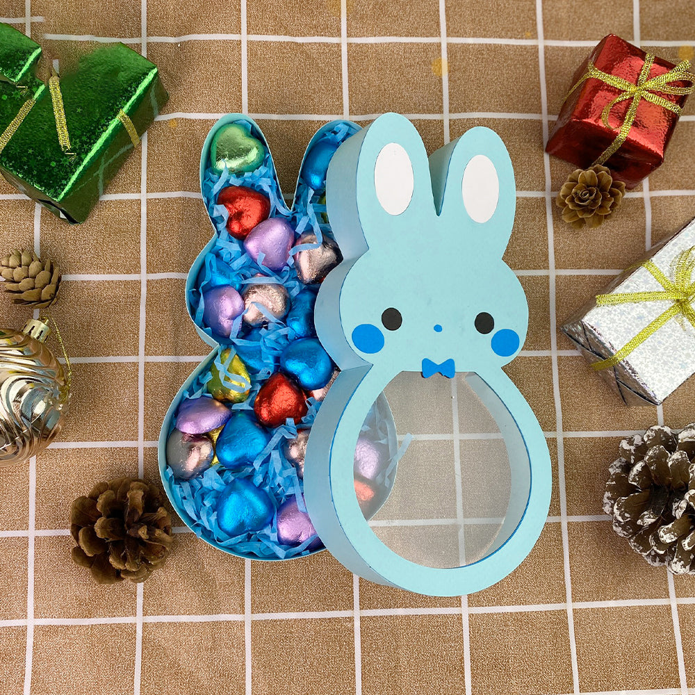 Easter Bunny Blue – Easter Bunny Candy Box File – 3D Box SVG File for Cricut & Silhouette