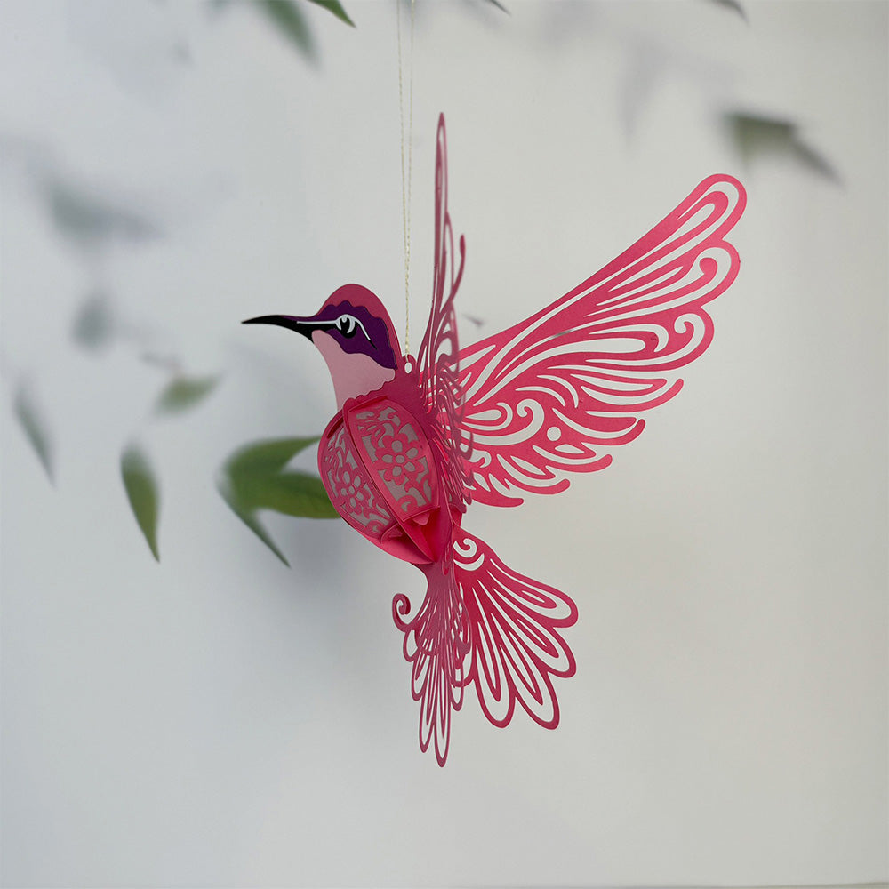 Hummingbird 2 - 3D Animal Paper Cut Lantern File  - Cricut File  - VEKTOR KRAFT