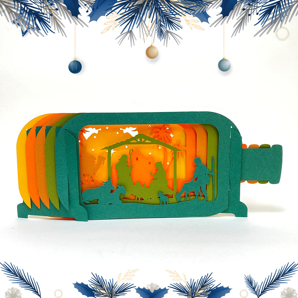 Christmas Nativity – 3D Pop-Up Card SVG File for Cricut & Silhouette