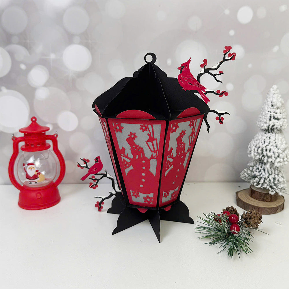 Snowman – 3D Lantern SVG File for Cricut & Silhouette