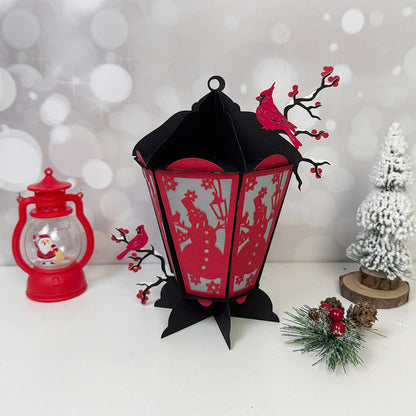 Snowman – 3D Lantern SVG File for Cricut & Silhouette