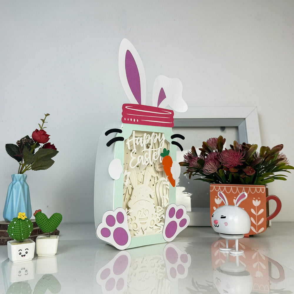 Gnome Easter – 3D Bunny Mason Jar Box File - Cricut File - VEKTOR KRAFT