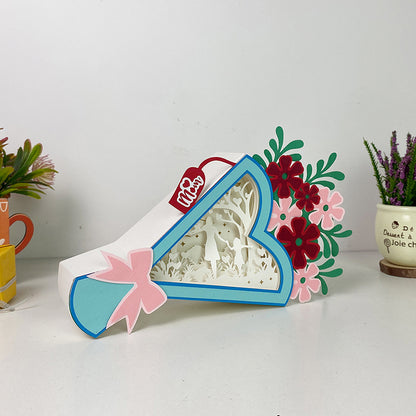 Mom And Daughter – 3D Bouquet Box File - Cricut File - VEKTOR KRAFT