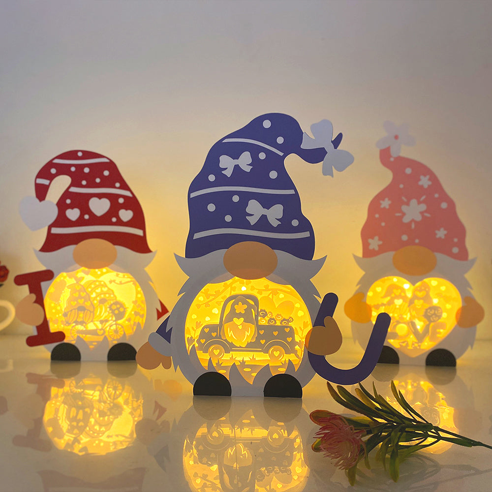 Pack 3 Gnome Love  – 3D Gnome Love Box File - Cricut File - VEKTOR KRAFT