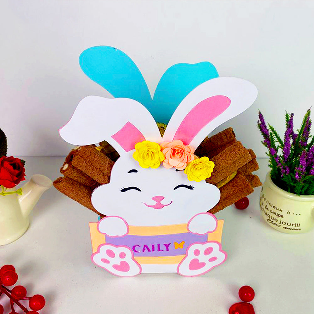 Easter Bunny Basket – 3D Shadow Box SVG File for Cricut & Silhouette
