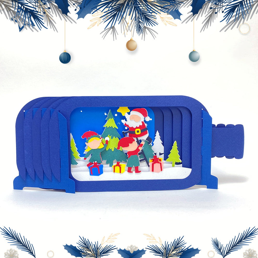 Merry Christmas 3 – 3D Pop-Up Card SVG File for Cricut & Silhouette