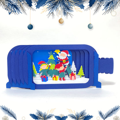 Merry Christmas 3 – 3D Pop-Up Card SVG File for Cricut & Silhouette