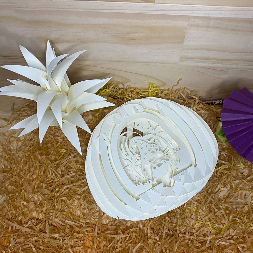 Summer Gnome – 3D Pop-Up Card SVG File for Cricut & Silhouette