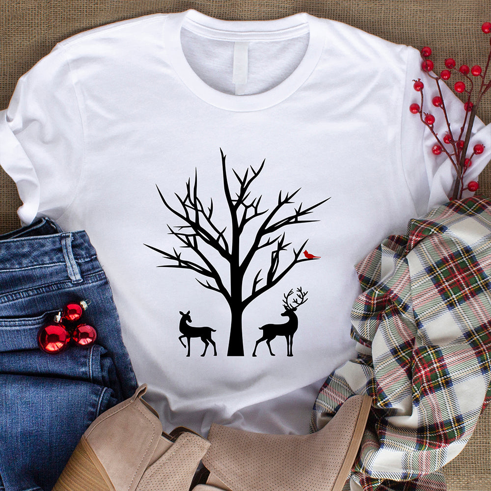 Deer Cardinal Winter Christmas Ornament – 3D Lantern SVG File for Cricut & Silhouette