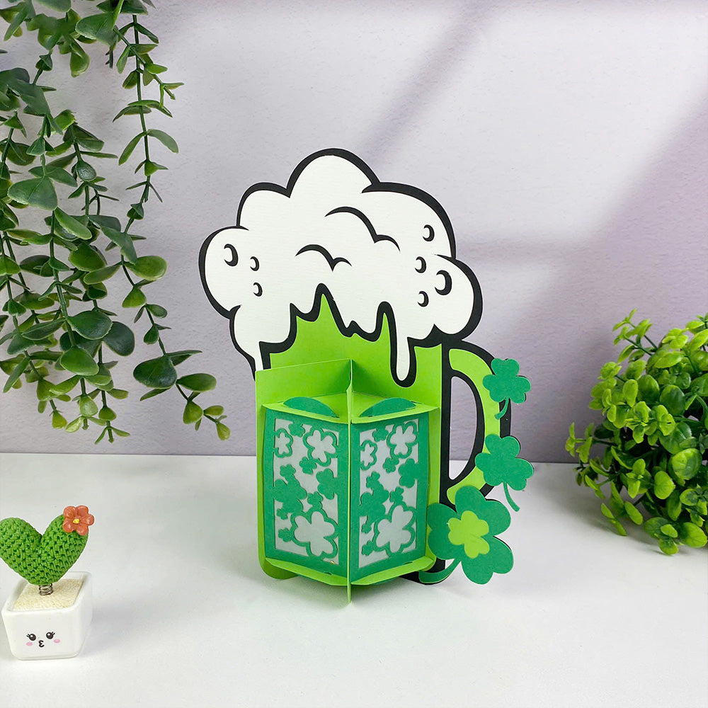 Lucky Beer - 3D St. Patrick's Day Paper Cut Lantern File  - Cricut File  - VEKTOR KRAFT