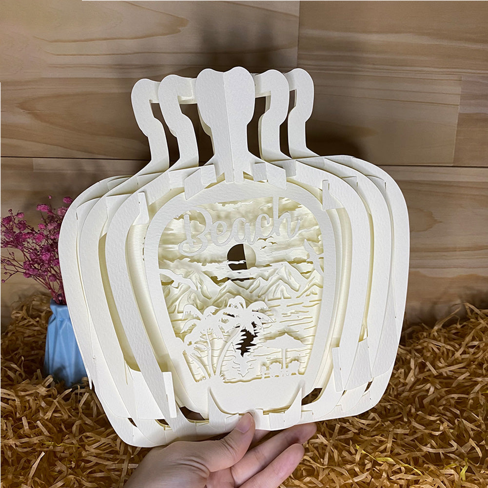 Beach – 3D Pop-Up Card SVG File for Cricut & Silhouette