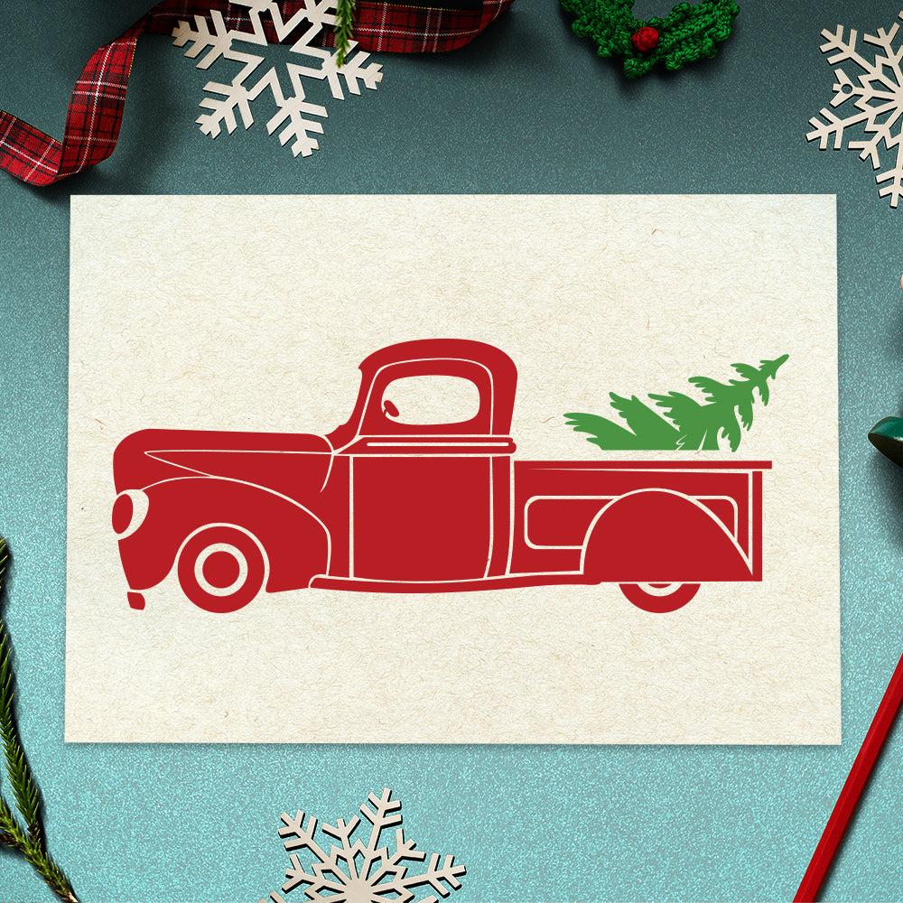 Christmas Truck 3 - Christmas Cricut File - VEKTOR KRAFT