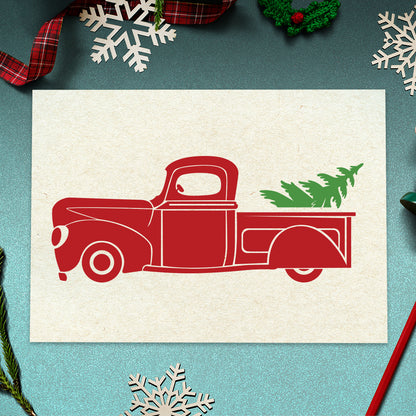 Christmas Truck 3 - Christmas Cricut File - VEKTOR KRAFT