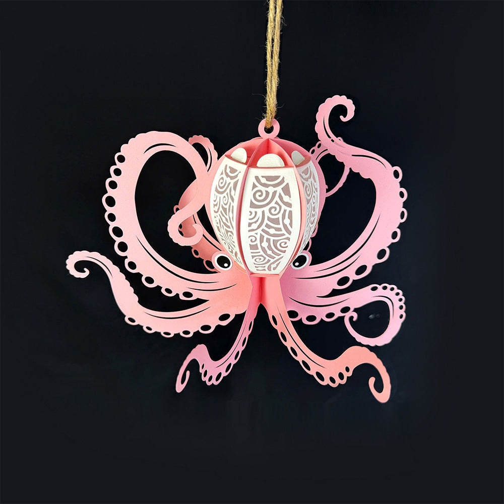 Octopus 3 - 3D Animal Paper Cut Lantern File  - Cricut File  - VEKTOR KRAFT